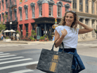 Monogram Stripe: East West Bag - Quilted Koala