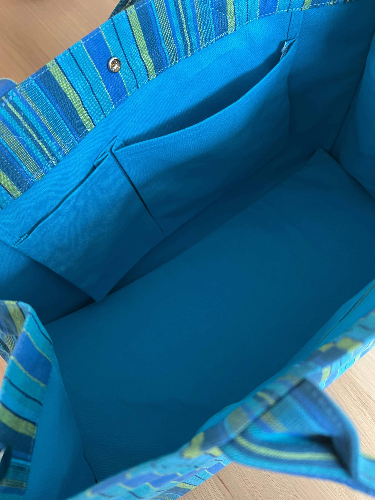 East West Bag Basics- HAPPY BLUE Stripes - Quilted Koala
