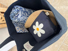 Special Bundle: Navy Everything Bag with White Matte Double Stripe + FREE White Tassel - Quilted Koala