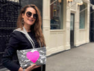 Clutch Bag: Grey Camouflage - Quilted Koala