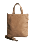 Town Crossbody Bag: Mocha Vegan Suede + Beaded Paracord Charm - Quilted Koala