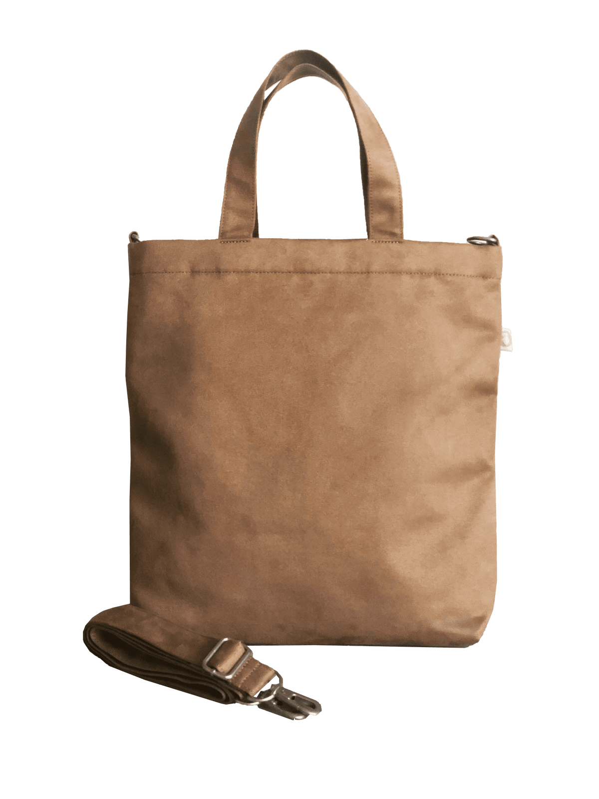 Town Crossbody Bag: Mocha Vegan Suede + Beaded Paracord Charm - Quilted Koala