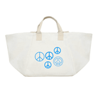 Navy Chelsea Bag with Multi-PEACE SIGNS (Capri Blue) NEW! - Quilted Koala