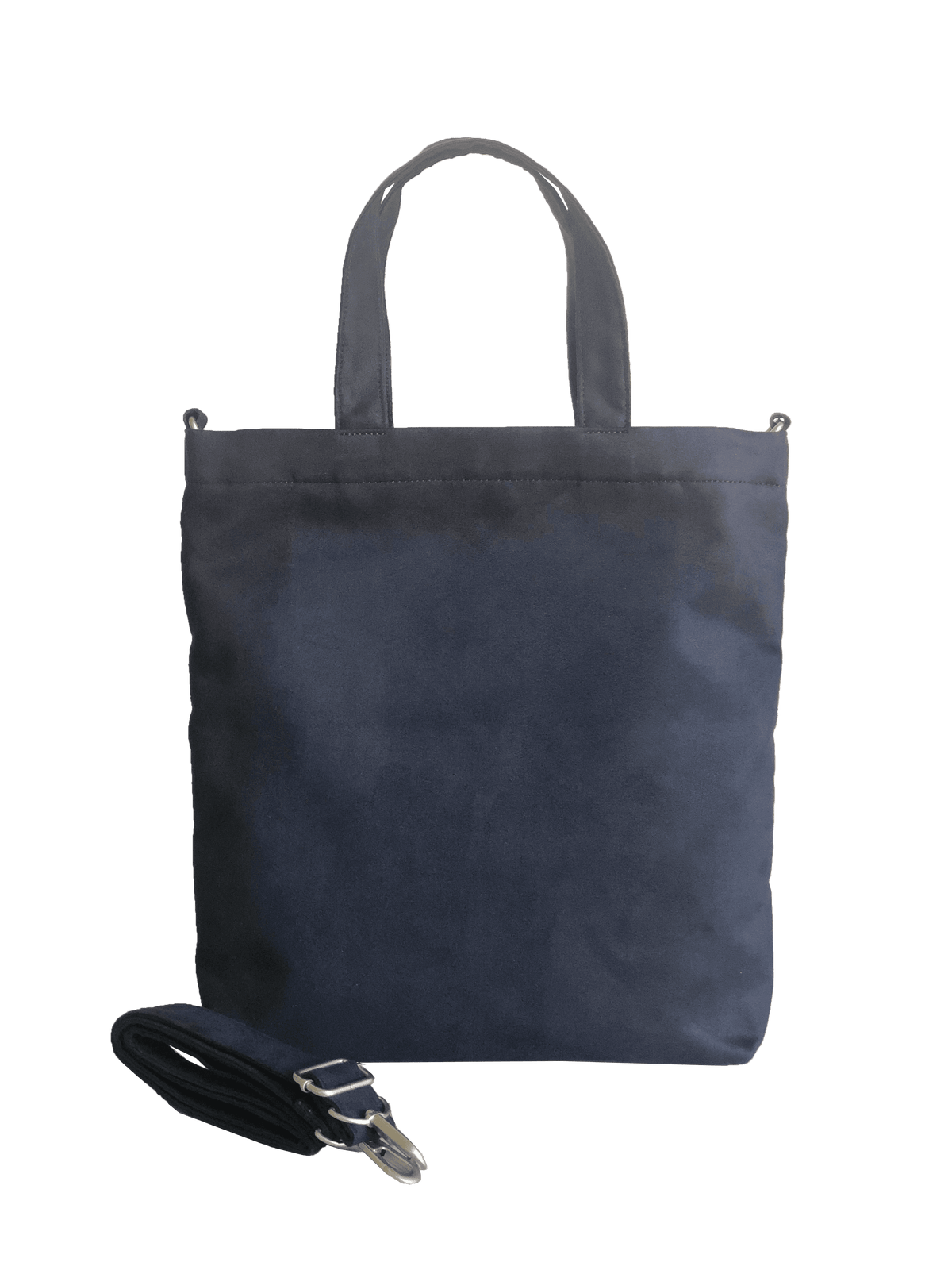 Town Crossbody Bag: Navy Vegan Suede + Beaded Paracord Charm - Quilted Koala