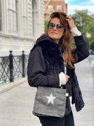 Mini Luxe North South Bag: Black Camouflage - Quilted Koala