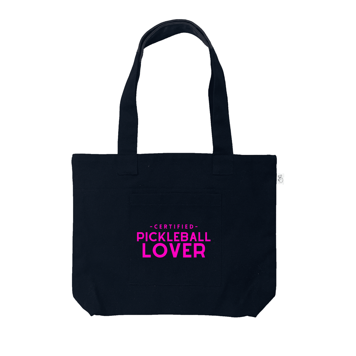 Midi Everything Bag - Black with Neon Pink Certified Pickleball Lover - Quilted Koala