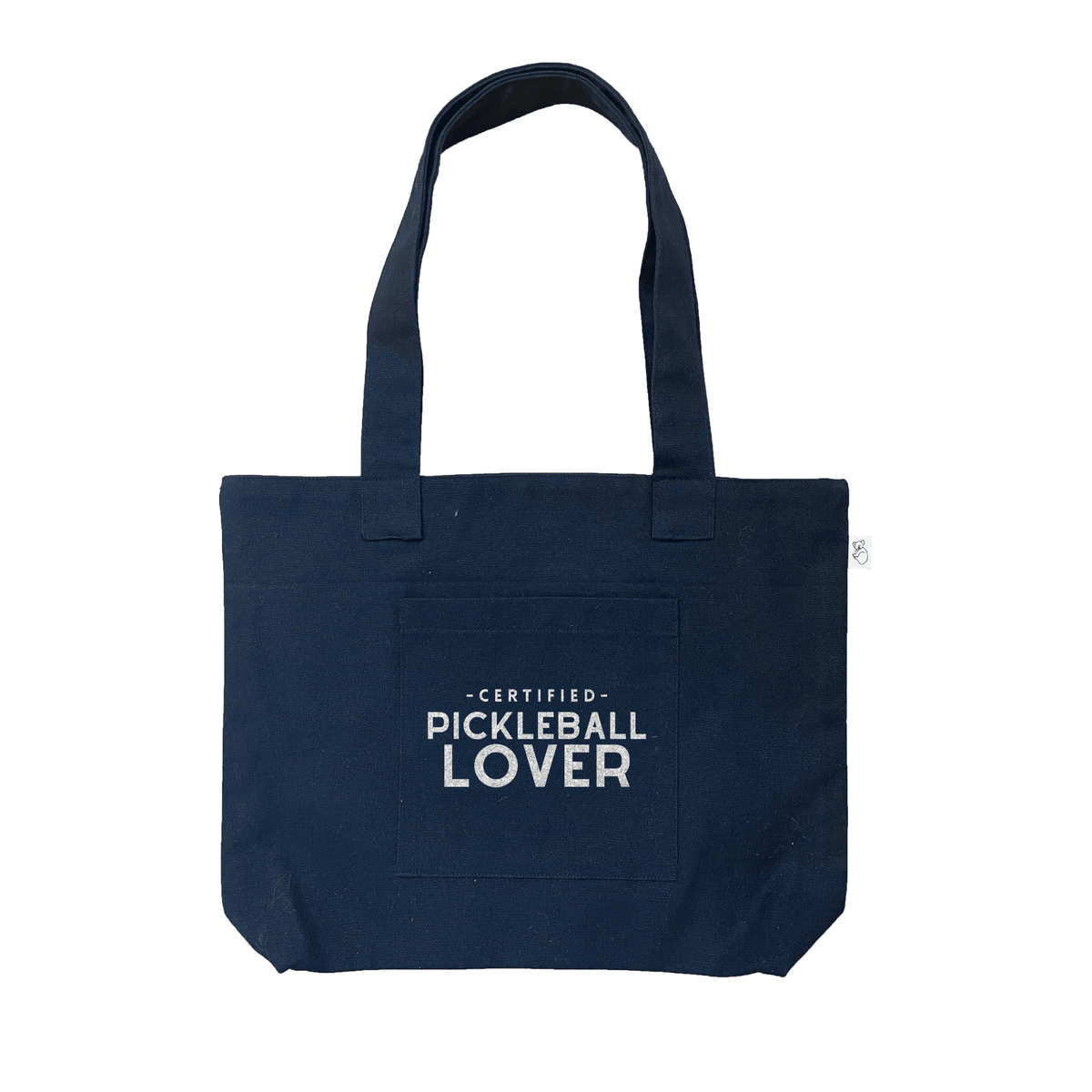 Midi Everything Bag - Navy with Silver Glitter Certified Pickleball Lover - Quilted Koala