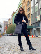 Town Crossbody Bag: Black Leopard Coated Canvas  BACK IN STOCK! - Quilted Koala