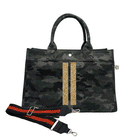 Midi East West Bag: Black Camouflage - Quilted Koala