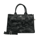 Split Letter Monogram Midi East West Bag: Black Camouflage - Quilted Koala