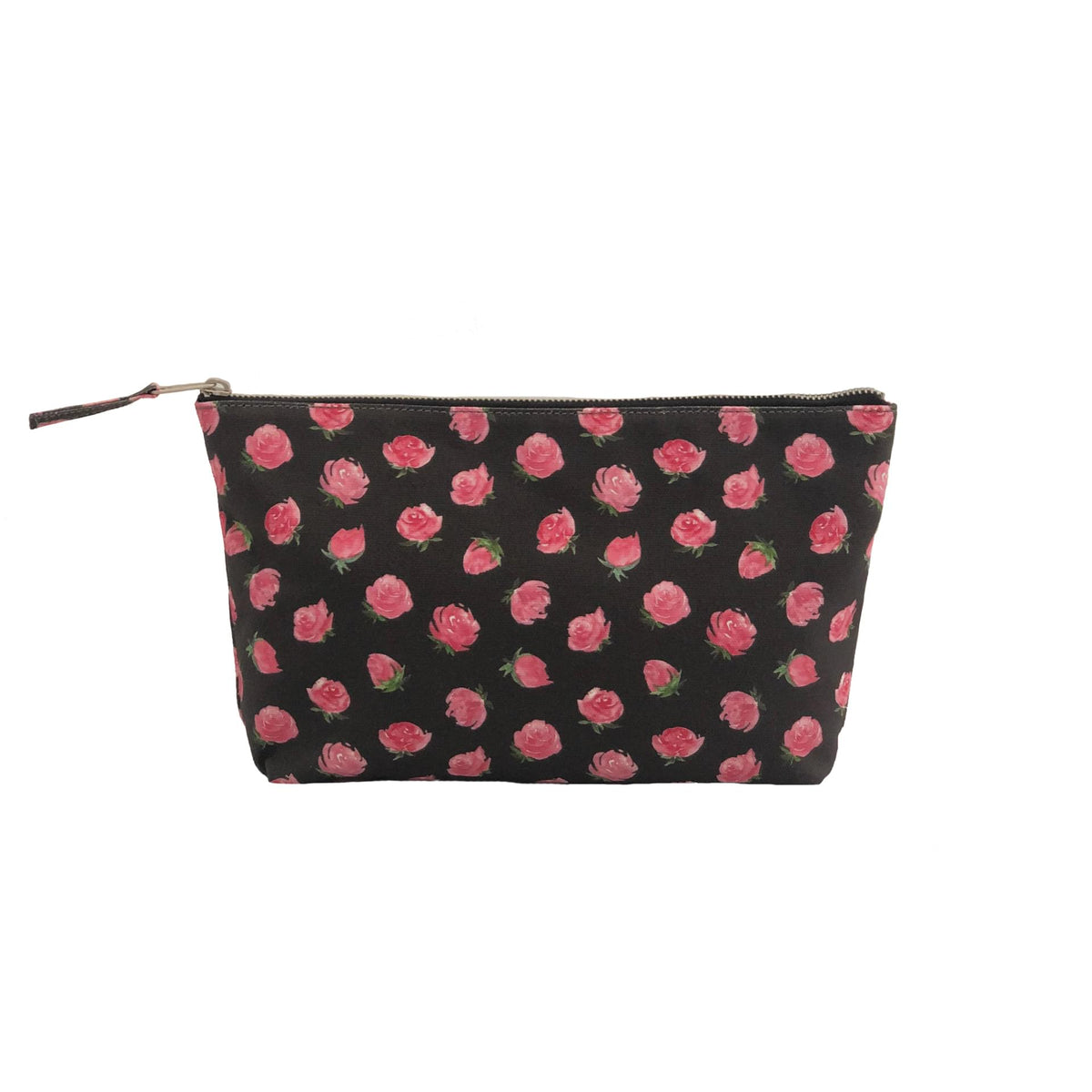 Clutch Bag: Black Floral - Quilted Koala