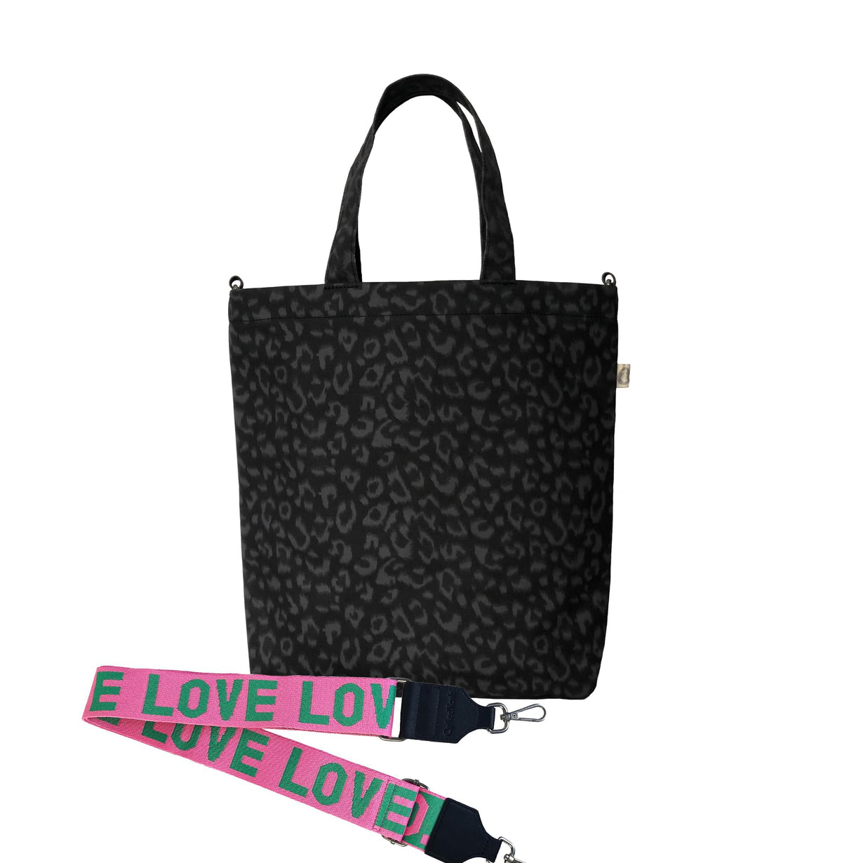 Town Crossbody Bag: Black Leopard Coated Canvas  BACK IN STOCK! - Quilted Koala