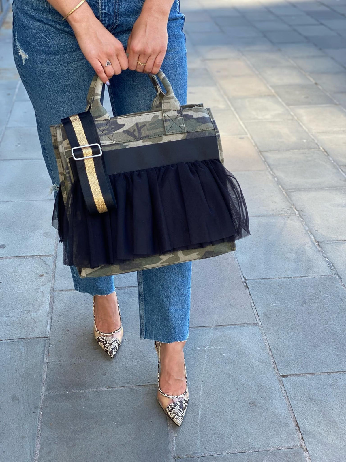 Future Bag Accessories: Bag Tutu in Black - Quilted Koala