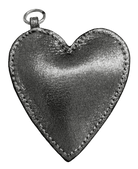 Koala Charms- Silver Gunmetal Heart - Quilted Koala
