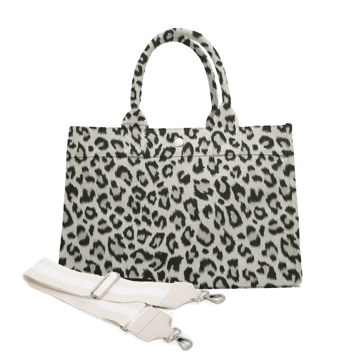 Split Letter Monogram Midi East West Bag: Leopard - Quilted Koala
