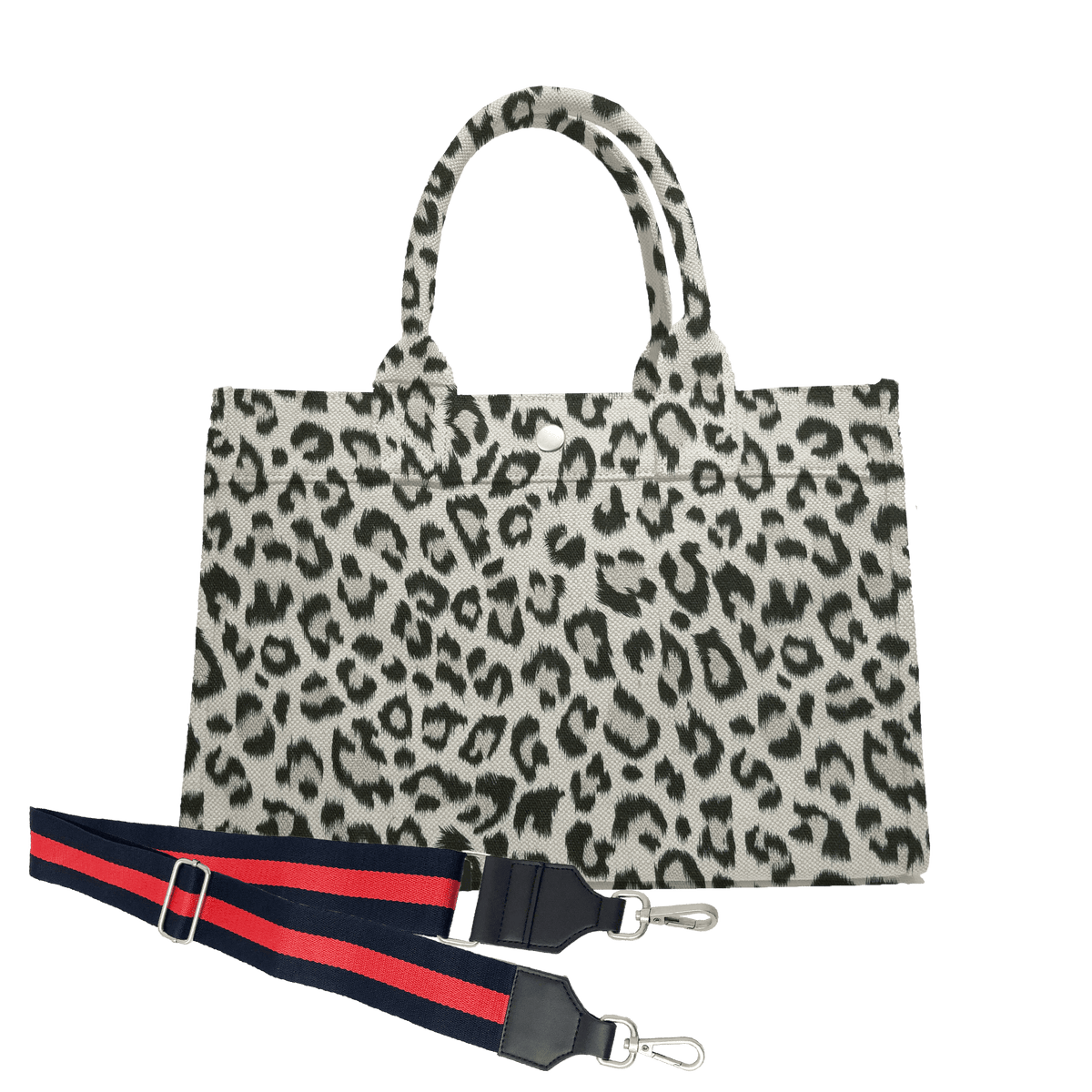 Monogram Stripe Midi East West Bag: Leopard - Quilted Koala