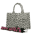 Midi East West Bag: Leopard with Color Stripes - Quilted Koala