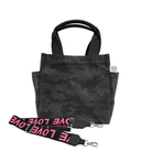 Mini Luxe North South Bag: Black Camouflage - Quilted Koala