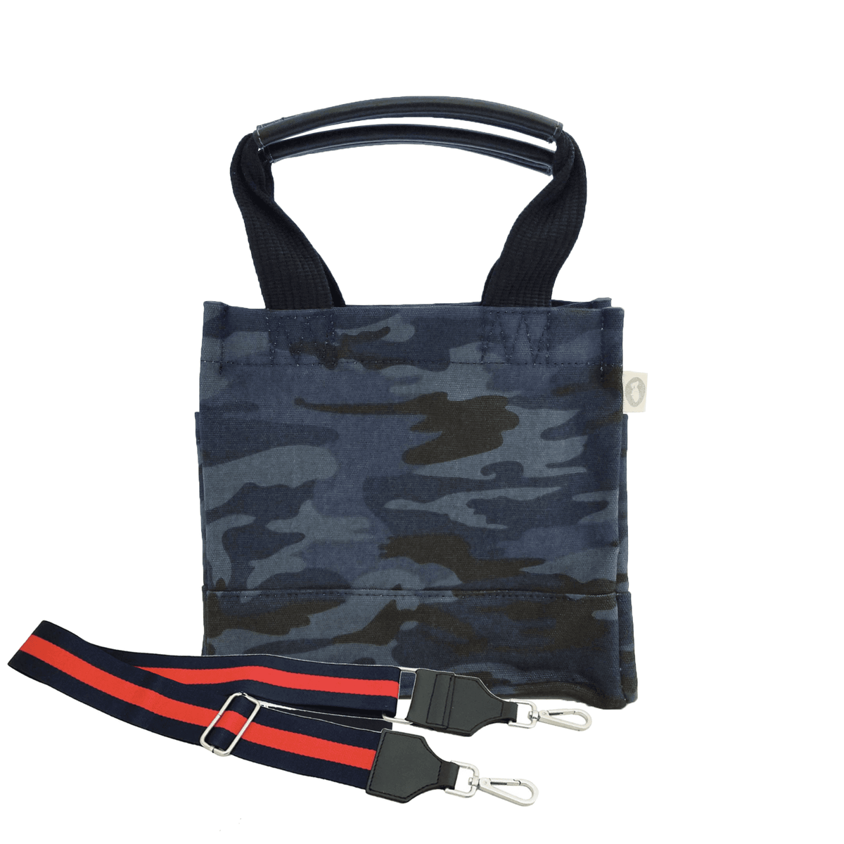 Mini Luxe North South: Dark Blue Camouflage - Quilted Koala
