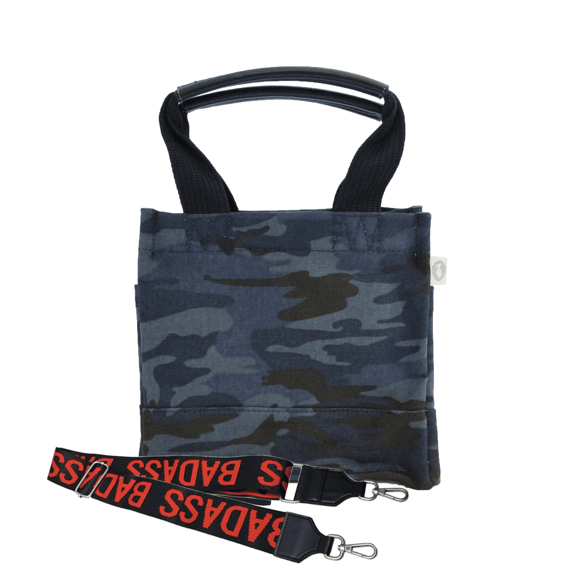 Mini Luxe North South: Dark Blue Camouflage - Quilted Koala