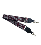 Pink Velvet Mini Luxe North South + FREE Navy/Wine Geo Strap - Quilted Koala