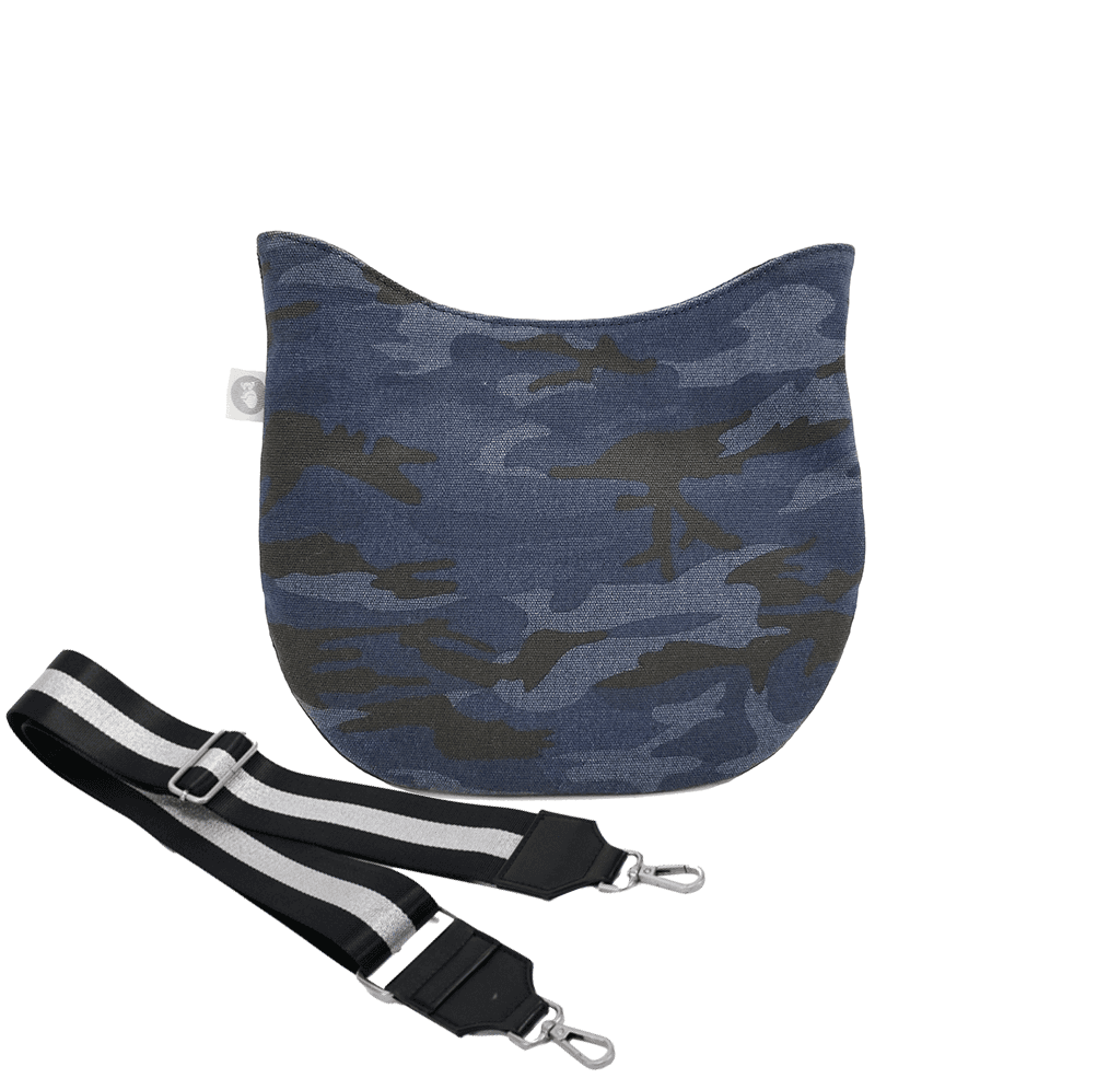 Mini City Bag: Dark Blue Camouflage - Quilted Koala