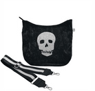 Mini City Bag: Black Crushed Velvet - Quilted Koala