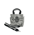 Mini Luxe North South: Grey Crushed Velvet - Quilted Koala