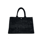 Black Velvet East West Bag + FREE Gold Tassel - Quilted Koala