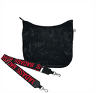 Mini City Bag: Black Crushed Velvet - Quilted Koala