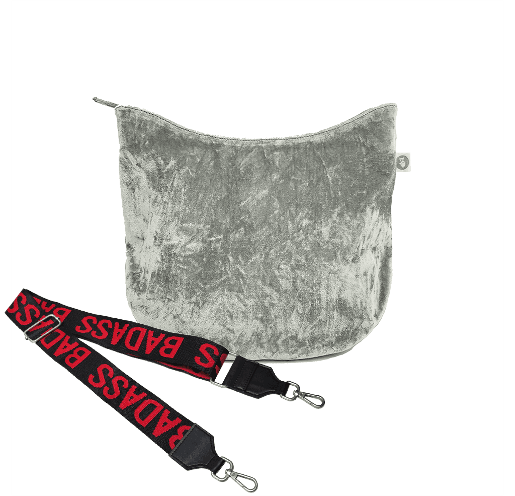 Mini City Bag: Grey Velvet - Quilted Koala