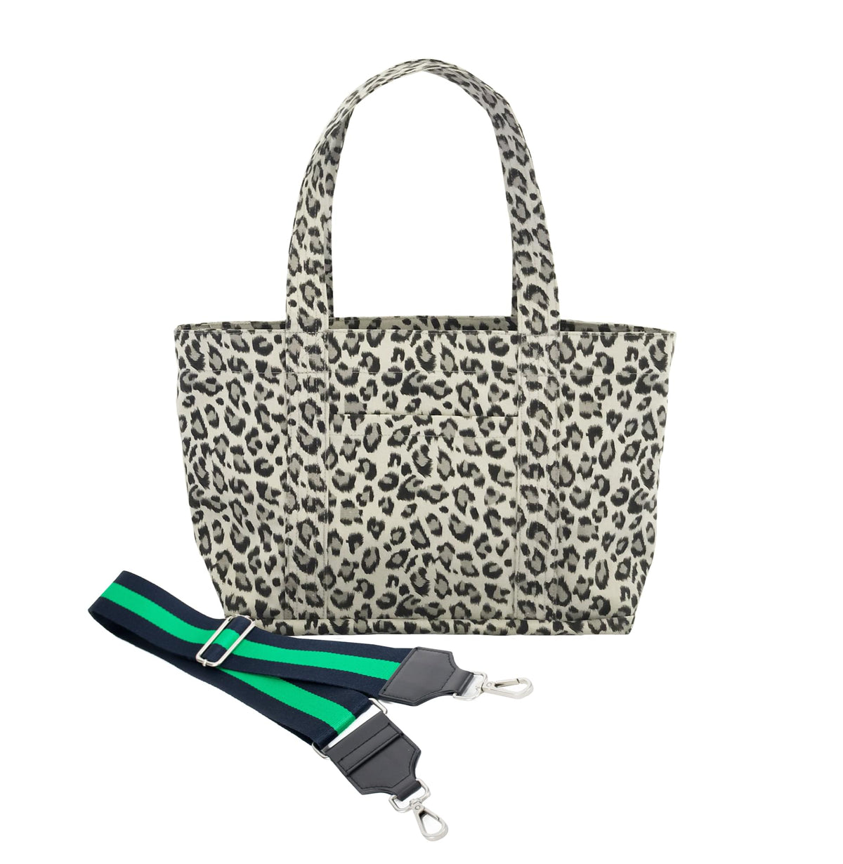Midi Zipper Tote: Leopard - Quilted Koala