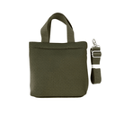 Olive Neoprene Midi Town Bag with Peace Sign Paracord Charm - Quilted Koala