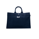 East West Bag: Navy with White Matte Mini Heart Golf - Quilted Koala