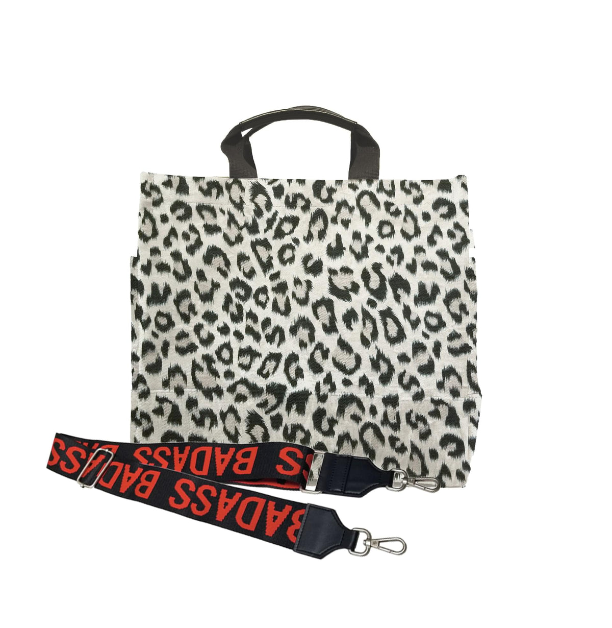 Monogram Stripe Leopard North South Bag - Quilted Koala