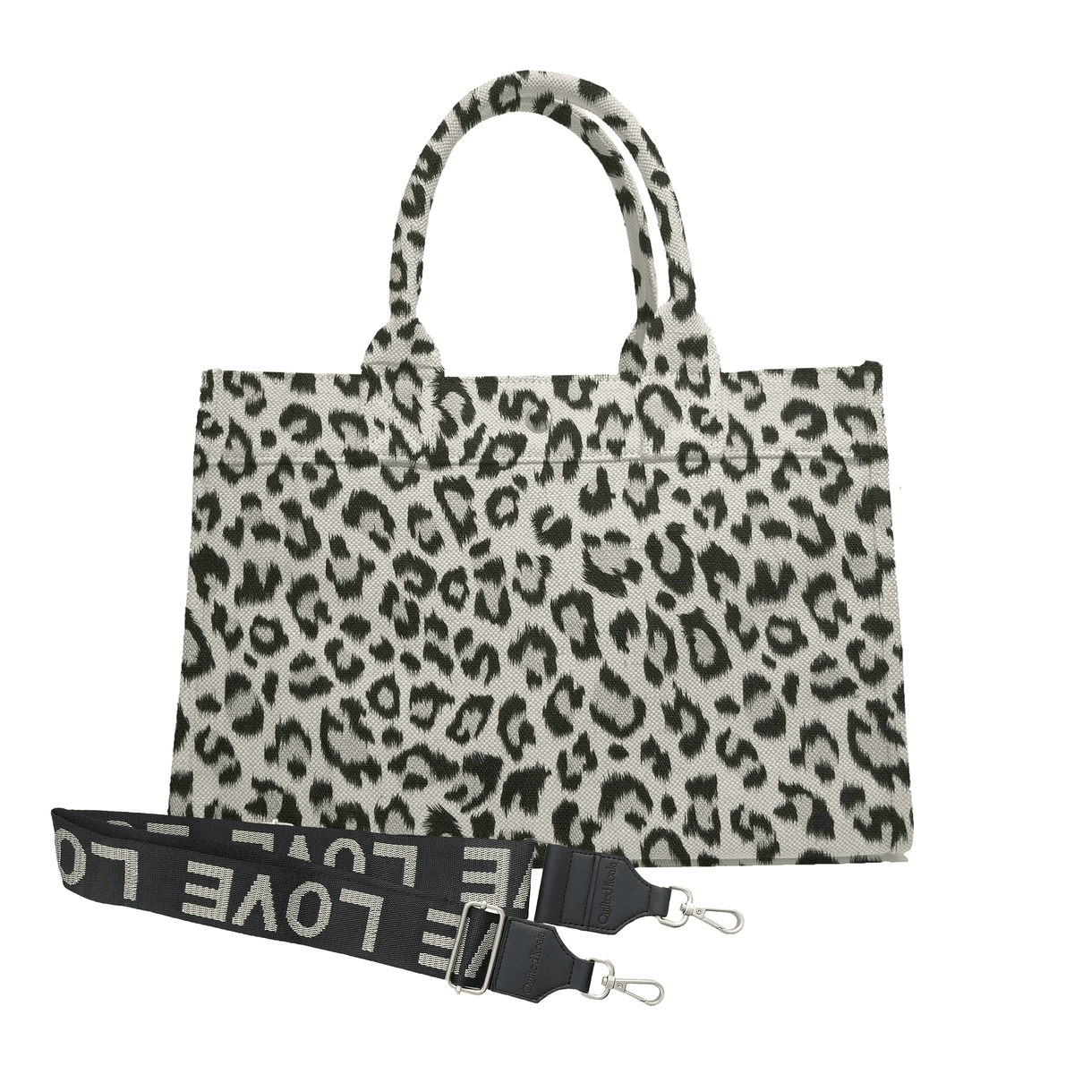 Monogram Stripe Midi East West Bag: Leopard - Quilted Koala