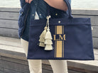 Monogram Stripe: East West Bag - Quilted Koala