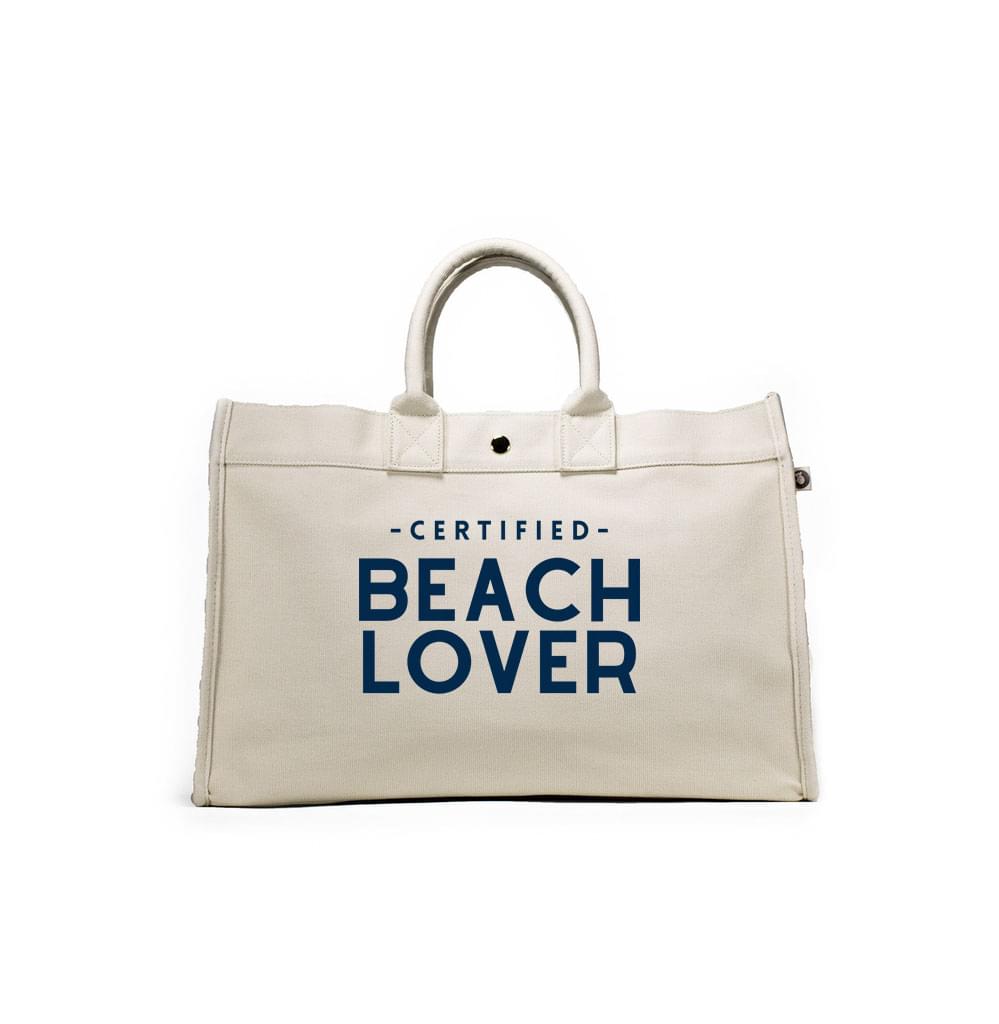 East West Bag: Natural with Navy Matte Certified Beach LOVER - Quilted Koala