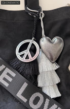 Koala Charms- Silver Gunmetal Peace Sign - Quilted Koala