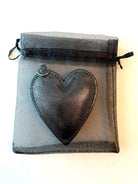 Koala Charms- Silver Gunmetal Heart - Quilted Koala