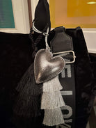 Koala Charms- Silver Gunmetal Heart - Quilted Koala