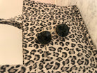 Split Letter Monogram - Midi Zipper Tote: Leopard - Quilted Koala