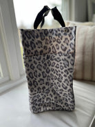 Luxe North South Bag: Grey Leopard - Quilted Koala