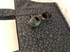 Black Leopard Midi Zipper Tote + FREE Black Tassel - Quilted Koala