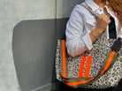 Midi Zipper Tote: Leopard - Quilted Koala
