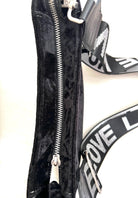 Mini City Bag: Black Crushed Velvet - Quilted Koala