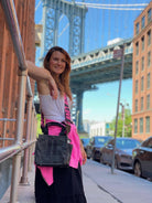 Mini Luxe North South Bag: Black Camouflage - Quilted Koala