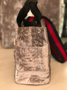 Mini Luxe North South: Grey Crushed Velvet - Quilted Koala