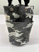 Grey Camo Mini Luxe North South + FREE Grey/White Stripe Strap - Quilted Koala