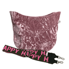 Monogram Stripe City Bag Petal Pink Crushed Velvet - Quilted Koala